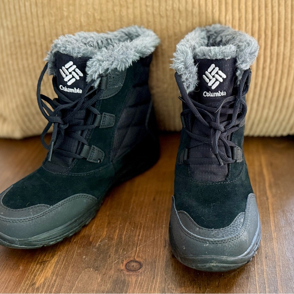 Columbia Black Waterproof Boots Size 8